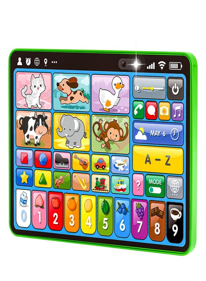Motiilanco Learning Tablet for Toddlers 1-3 Trilingual Learning Toys with Sounds & Speech Therapy, Montessori Educational Toys for 1 Year Old Boy Girl, Baby Musical Toys 12-18 Months Toddler Toys Age 1-2-3 Gifts - Image 1